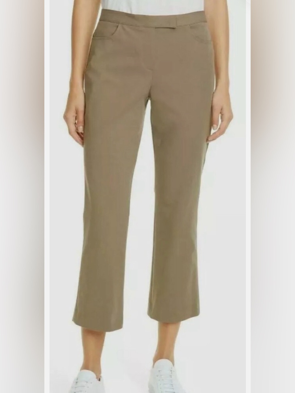 Theory Cropped Pant in Double Stretch Cotton (4)
